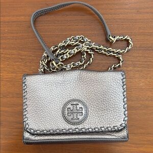 Tory Burch Silver Chain Crossbody Bag